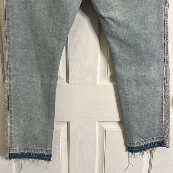 Anthropologie Current Elliott The Slouchy Skinny Straight Cropped Jeans Size 27 - Picture 11 of 16